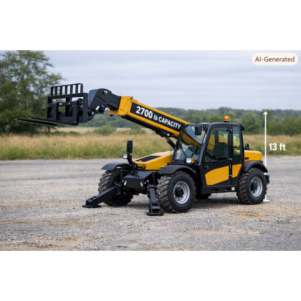 Telehandler Boom Forklift 2700 lb 13 ft